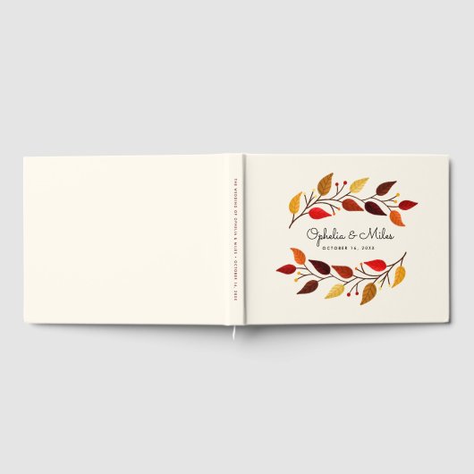 Herfst takken herfst bruiloft gastenboek (Volledig)