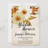 Herfst Tan & White Flowers Vrijgezellenfeest Kaart (Voorkant)