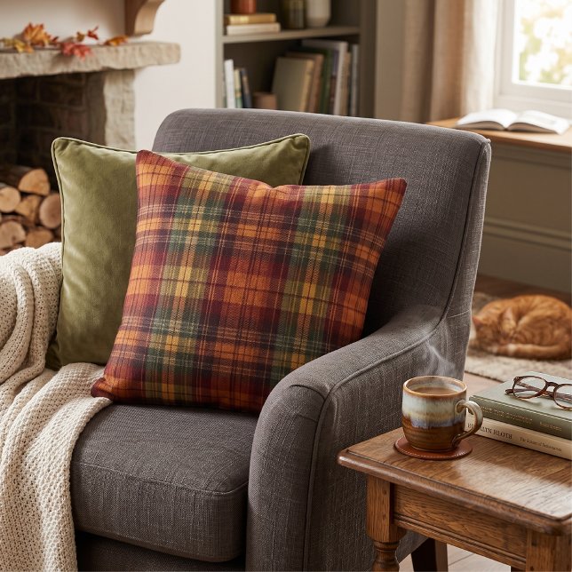 Herfst Tartan Plaid - Oogst Roestig Kussen (Creator heeft geüpload)