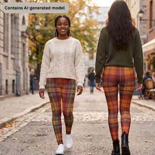Herfst Tartan Plaid – Warme Herfst Check Yoga Leggings