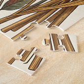 Herfst Tarweblad Eikel Oogst Krans Frame Legpuzzel (Zijkant)