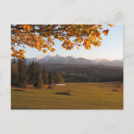 Herfst Tatras zonsondergang Poster Briefkaart