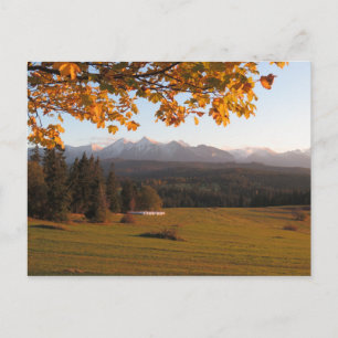 Herfst Tatras zonsondergang Poster Briefkaart