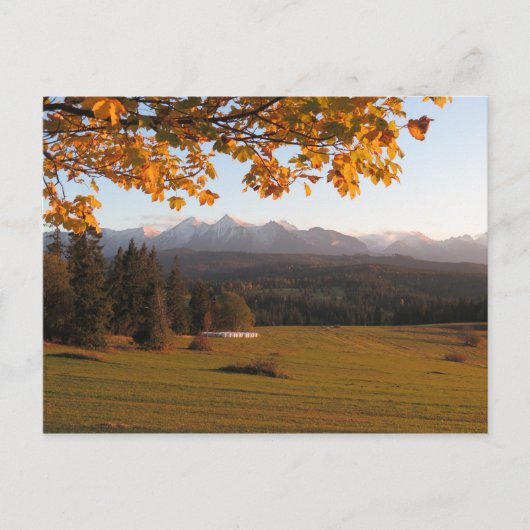 Herfst Tatras zonsondergang Poster Briefkaart (Voorkant)