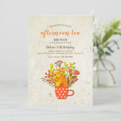 Herfst Tea Uitnodiging (Staand voorkant)
