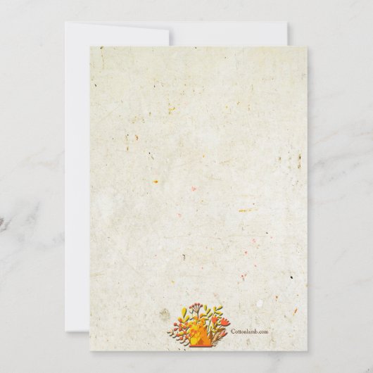 Herfst Tea Uitnodiging (Achterkant)