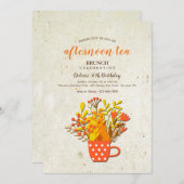 Herfst Tea Uitnodiging (Voorkant / Achterkant)