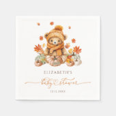 Herfst Teddy Bear Baby shower Servet (Voorkant)