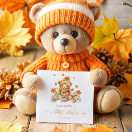 Herfst Teddy Bear Baby shower Servet