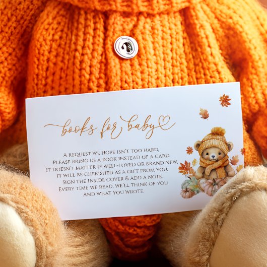 Herfst Teddy Bear Boeken voor Baby Informatiekaartje