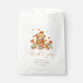 Herfst Teddy Bear Pumpkin Baby shower Bedankzakje (Voorkant)