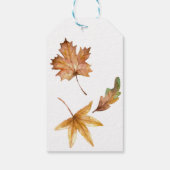 Herfst Teddy Bear Verjaardagsfeestje Dank je wel g Cadeaulabel (Achterkant)