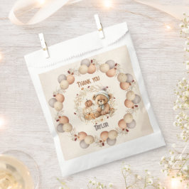 Herfst Teddy Bear Verjaardagsgunsttassen Bedankzakje