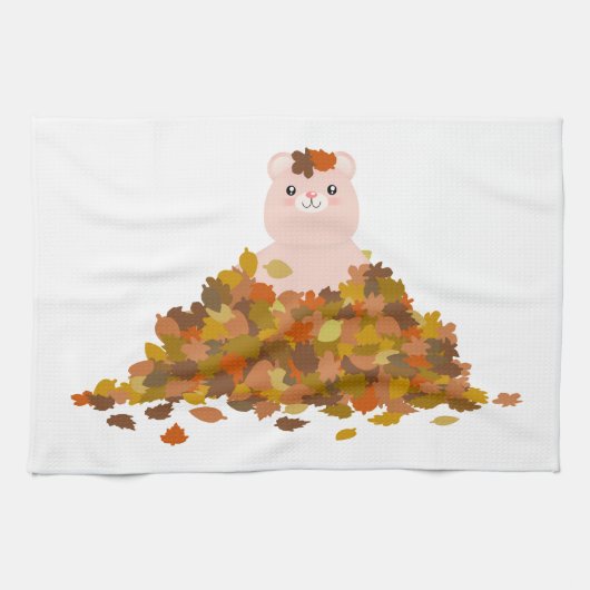 Herfst Teddybeer 2 Theedoek (Horizontaal)
