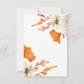 Herfst Teddybeer Baby Shower Bedankkaart (Achterkant)