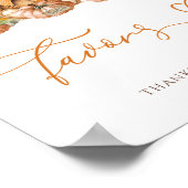 Herfst Teddybeer Baby shower gunsten Poster (Hoek)