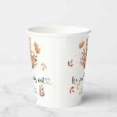 Herfst Teddybeer Baby shower Papieren Bekers (Rechts)