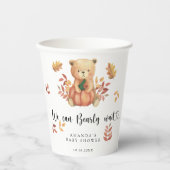 Herfst Teddybeer Baby shower Papieren Bekers (Voorkant)