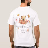 Herfst Teddybeer Baby shower T-shirt (Achterkant)