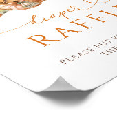 Herfst Teddybeer met pompoen Baby shower Luier Poster (Hoek)