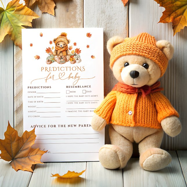 Herfst Teddybeer & Pompoenen Voorspellingen voor B (Creator heeft geüpload)