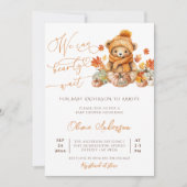 Herfst Teddybeer We kunnen bijna wachten Baby show Kaart (Voorkant)