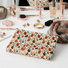 Herfst terra cotta en salie bladeren patroon etui