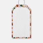 Herfst terra cotta en salie bladeren patroonmonogr cadeaulabel (Achterkant)