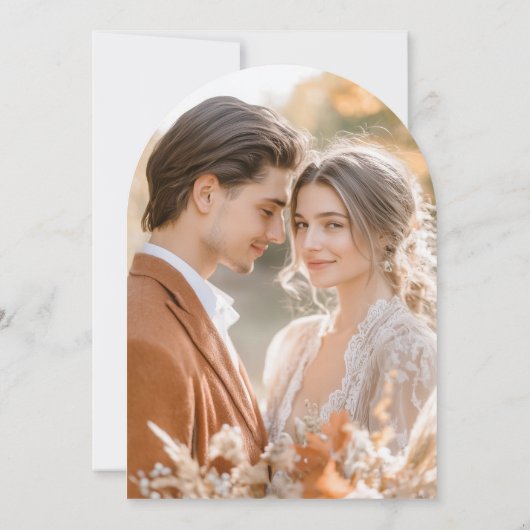 Herfst terracotta Arch Moderne foto Bewaar de datu Kaart (Achterkant)