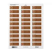 Herfst Terracotta Autumn Rustic Boho Trouwlabel Etiket (Full Sheet)