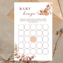 Herfst Terracotta Baby Fox Pompoen Bingo Game