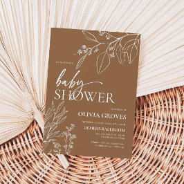 Herfst terracotta Baby shower Kaart