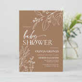 Herfst terracotta Baby shower Kaart (Staand voorkant)