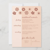 Herfst Terracotta Bachelorette Party Scottsdale Kaart (Achterkant)