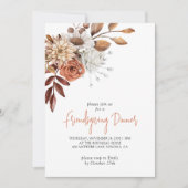 Herfst Terracotta Bisque Floral Friendsgiving Kaart (Voorkant)