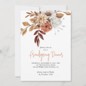 Herfst Terracotta Bisque Floral Friendsgiving Kaart (Voorkant)