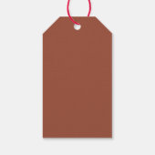 Herfst Terracotta Blad Krans Bruidsdouche Cadeaulabel (Achterkant)