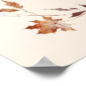 Herfst Terracotta Blad Krans Bruidsfeest Verwelkom Poster (Hoek)