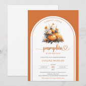 Herfst terracotta bloemen boogmeisje Een beetje po Kaart (Voorkant / Achterkant)