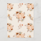 Herfst Terracotta Bloemen Trouwdetails Informatiekaartje (Achterkant)