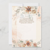 Herfst Terracotta Bloemige Pampas Gras BRUILOFT (Achterkant)