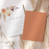Herfst Terracotta Boho Floral | BABY SHOWER Kaart