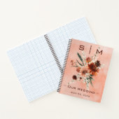Herfst Terracotta Boho Flowers Wedding Plan Notiti Notitieboek (Binnen)