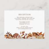 Herfst Terracotta Botanical Wedding Reception Informatiekaartje (Voorkant)