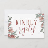 Herfst Terracotta Botanische RSVP bruiloft Kaartje (Voorkant)