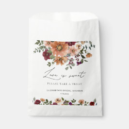 Herfst Terracotta Bourgondië Bloemenliefde is zoet Bedankzakje