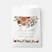 Herfst Terracotta Bourgondië Bloemige Liefde is Zo Bedankzakje (Voorkant)