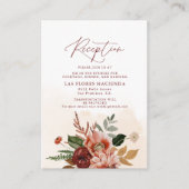 Herfst Terracotta en Burgundy Reception Informatiekaartje (Voorkant)