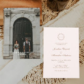 Herfst Terracotta en Cream Fotobruiloft Kaart