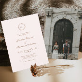 Herfst Terracotta en Cream Fotobruiloft Kaart